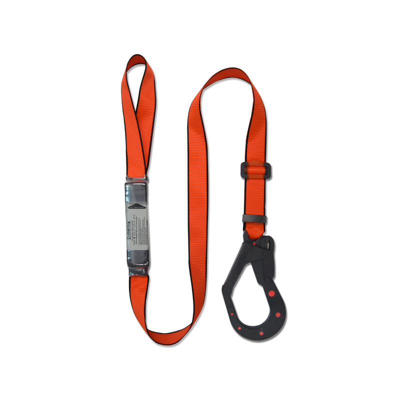 Eslinga dieléctrica con absorbedor regulable con gancho grande y loop en reata, 1.8 m